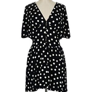 ASOS Design Black Dress with White Polka Dots